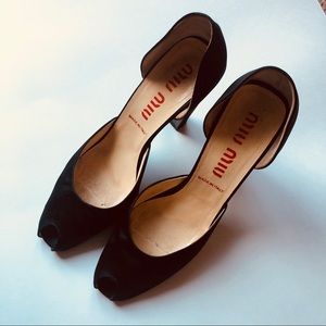 Miu Miu Black Peep Toe Pump